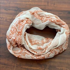 White and orange scarf